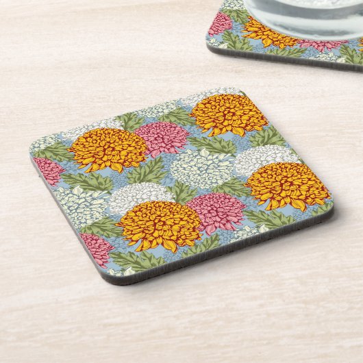 Ausgezeichnetes Muster mit Chrysanthemen Untersetzer (Linke Seite)