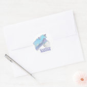 Ausgezeichnetes Pferd / pony reitend blaue Lob Auf Runder Aufkleber (Umschlag)