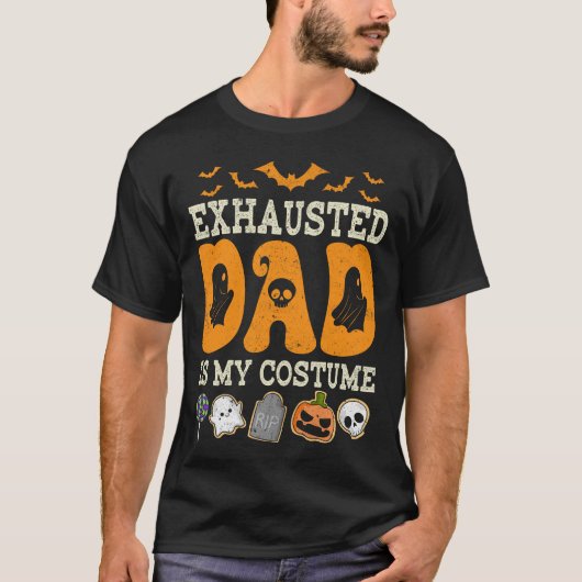 Ausgezogener Vater Kostüm Funny Matching Halloween T-Shirt (Vorderseite)