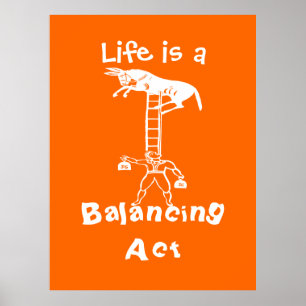 Ausgleich eines lebenden Donkey ~ FARBÄNGE 53X40 Poster