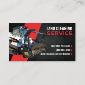 Ausgraben, Mulchen der Forstwirtschaft, Räumung de Visitenkarte (Rückseite)