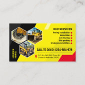 Ausgraben, Pflasten, Mulchen, Räumung von Flächen Visitenkarte (Rückseite)