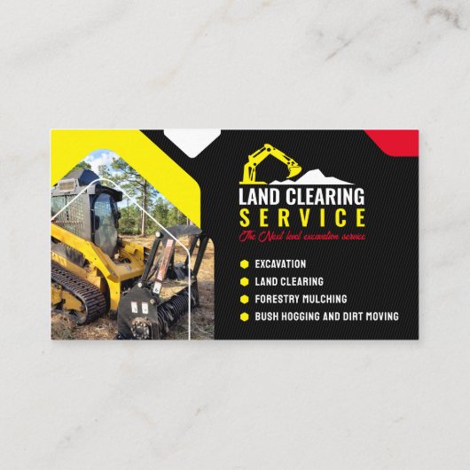 Ausgrabung, Forstwirtschaft, Landverwertung Visitenkarte (Rückseite)