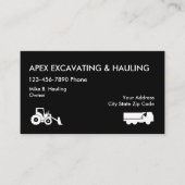 Ausgrabung und Visitenkarten schleppend Visitenkarte (Vorderseite)