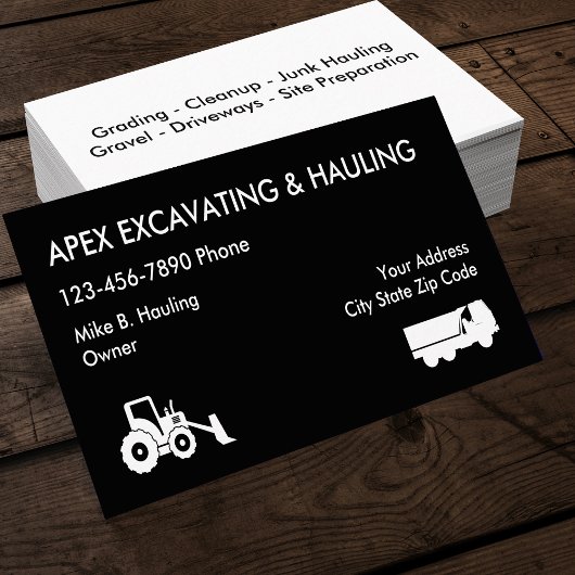 Ausgrabung und Visitenkarten schleppend Visitenkarte