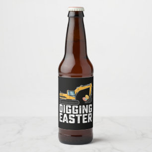 Ausgrabungsgrabungsgrabungsjagd Egg Funny Bierflaschenetikett