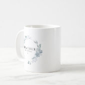 AUSHA Dusty Blue Floral Trauzeugin Wedding Kaffeetasse (Vorderseite Links)