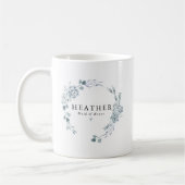 AUSHA Dusty Blue Floral Trauzeugin Wedding Kaffeetasse (Links)