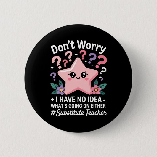 Aushilfslehrer Kawaii Button (Vorderseite)