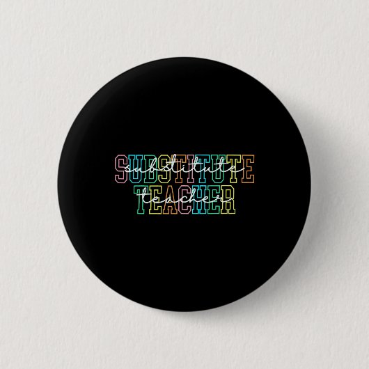 Aushilfslehrer Lehrer Dankeschön Geschenk Aushilfe Button (Vorderseite)