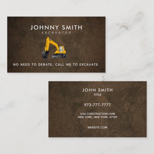 Aushöhlungs-Slogan-Visitenkarten Visitenkarte (Vorne/Hinten)