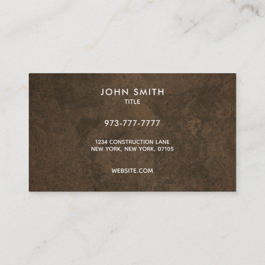 Aushöhlungs-Slogan-Visitenkarten Visitenkarte (Rückseite)