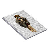 Auskleidung auf Vintagem Fahrrad Notizblock (Rechte Seite)