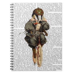 Auskleidung auf Vintagem Fahrrad Notizblock