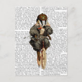 Auskleidung auf Vintagem Fahrrad Postkarte (Vorderseite)