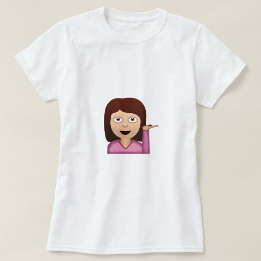 Auskunfts-Person Emoji T-Shirt (Design vorne)