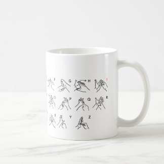 AUSLAN ALPHABET KAFFEETASSE
