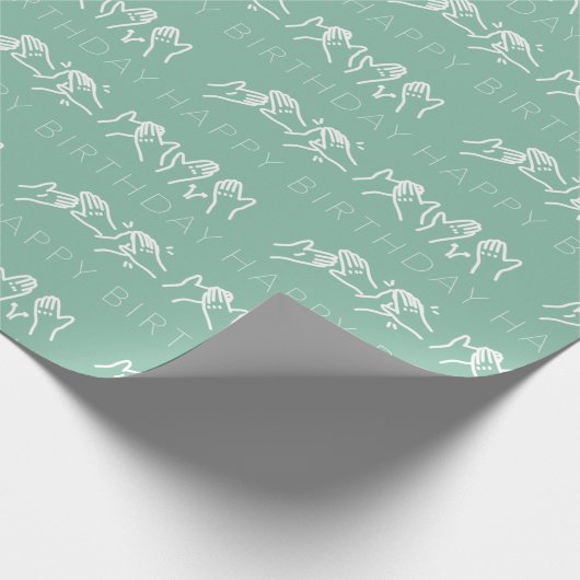 Auslan Sage Birthday Wrapping Paper Geschenkpapier (Ecke)