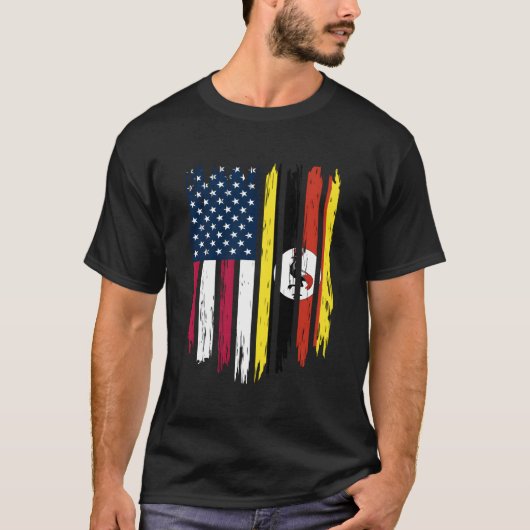 Ausländer Einwanderer - Vereinigte Staaten Uganda  T-Shirt (Vorderseite)