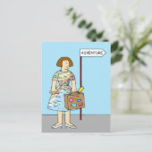 Ausländisches Abenteuer Bon Voyage für sie Postkarte (Stehend Vorderseite)