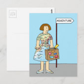Ausländisches Abenteuer Bon Voyage für sie Postkarte (Vorne/Hinten)