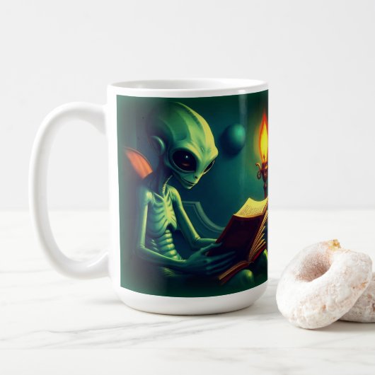 AUSLÄNDISCHES LESEN KAFFEETASSE (Mit Donut)