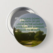 AUSLAUFEN DEN WEG DES LEBEN-KNOPFES BUTTON (Vorne & Hinten)