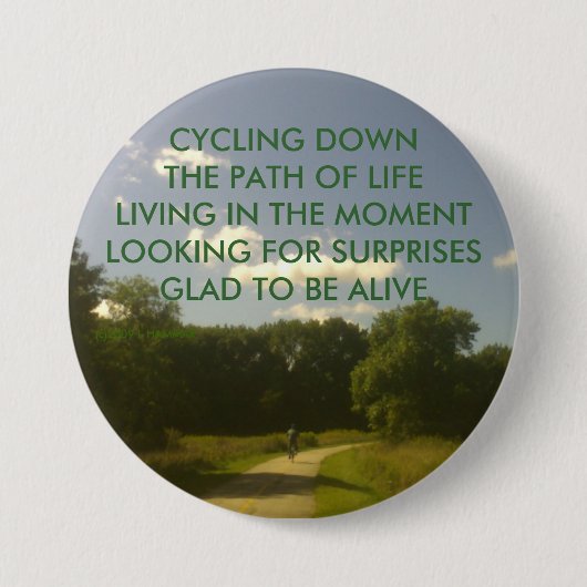 AUSLAUFEN DEN WEG DES LEBEN-KNOPFES BUTTON (Vorderseite)