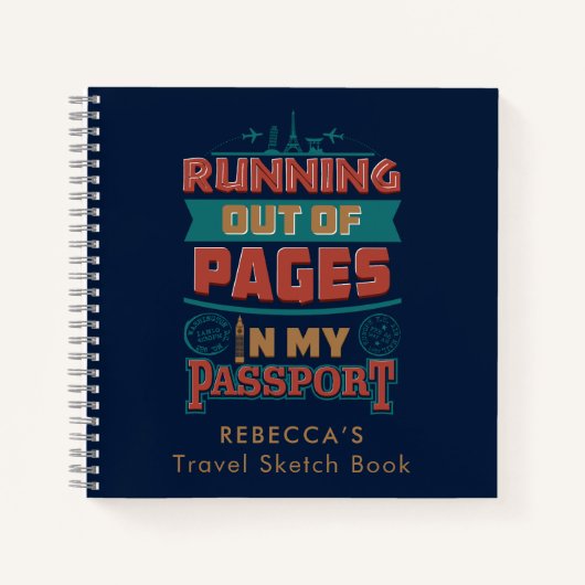 Auslaufen der Pages Vacation Travel Sketch Notizblock (Vorderseite)