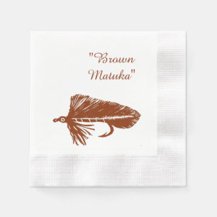 Ausläufer Browns Matuka, Fliegenfischen, Fliege, Serviette