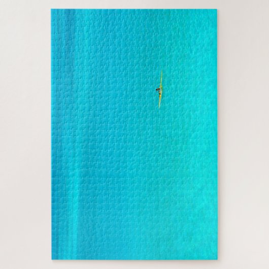 Ausleger-Kanu in Türkis Bora Bora Lagune Puzzle (Vertikal)