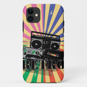 Auslegerbox im Retrostil und Kassetten Case-Mate iPhone Hülle