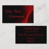 Auslese-Flotten-Limousinen-Visitenkarten Visitenkarte (Vorne/Hinten)