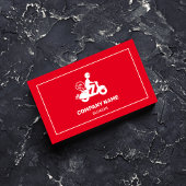 Auslieferung Beruflich Red & White Moderne Visitenkarte