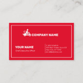 Auslieferung Beruflich Red & White Moderne Visitenkarte (Rückseite)