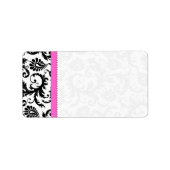 Auslieferung der schwarzen und rosa Damasketdots Adressaufkleber (Vorne)