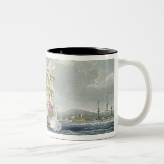 Auslieferung des Forts von Tamatave, graviert Zweifarbige Tasse (Rechts)