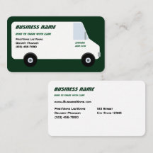 Auslieferung Van Green Business Card