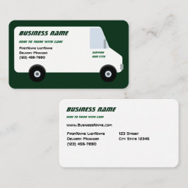 Auslieferung Van Green Business Card Visitenkarte