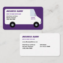 Auslieferung Van Lila Business Card