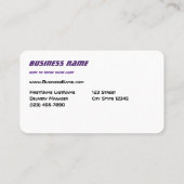 Auslieferung Van Lila Business Card Visitenkarte (Rückseite)