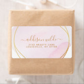 Auslieferung von goldfarbenem Script-Blush-Rosa-Wa (Insitu)
