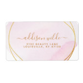 Auslieferung von goldfarbenem Script-Blush-Rosa-Wa (Vorne)
