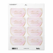 Auslieferung von goldfarbenem Script-Blush-Rosa-Wa (Vorne)
