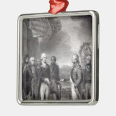 Auslieferung von Lord Cornwallis bei Yorktown, Silbernes Ornament (Links)