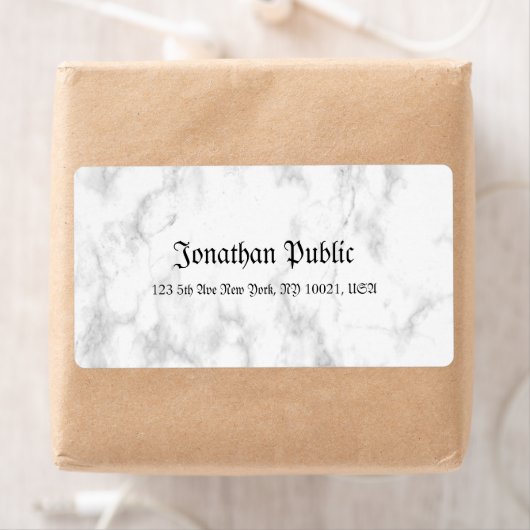 Auslieferung von White Marble Script Luxe Moderne (Insitu)