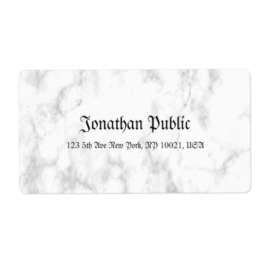 Auslieferung von White Marble Script Luxe Moderne (Vorne)