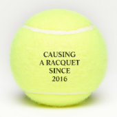Auslösen eines Racquets seit Personalisiert Tennisbälle (Rückseite)
