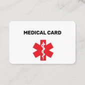 Ausnahme für medizinische Masken Visitenkarte (Rückseite)