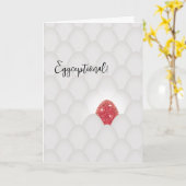 Ausnahme! Rotes Glitter-Ei Gratulation Karte (Gelbe Blume)